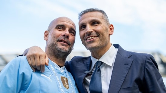 Pep Guardiola has shown his support for his former club.