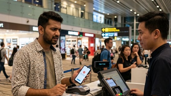 Traveller shares his experience of using UPI in Singapore. (Representational image generated using AI)