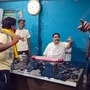 অনুব্রতের সামনে থাকা কাচের টেবিলও ভেঙে দেওয়া হয় বলে অভিযোগ। 