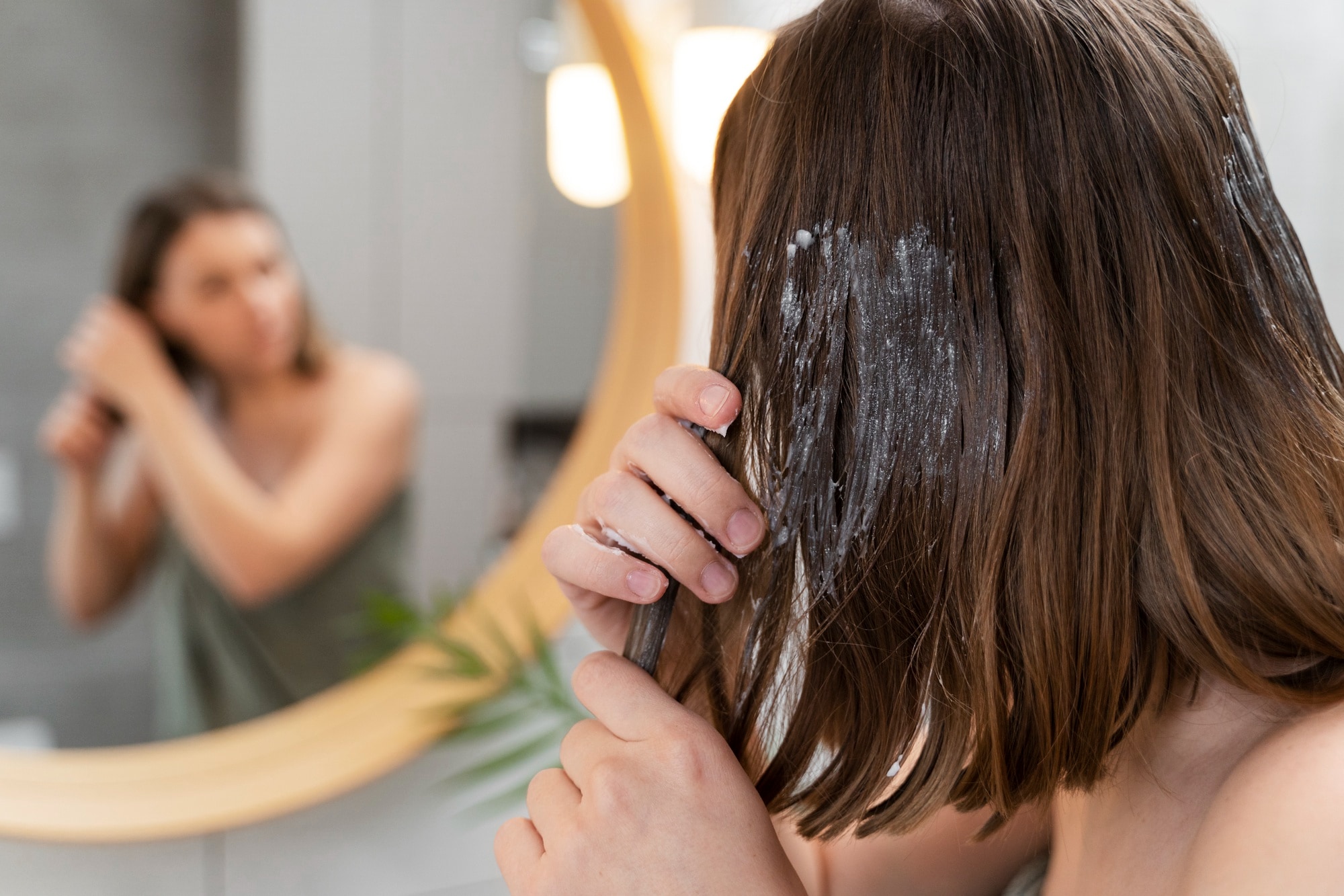 Mix henna with warm water and let it rest 2-4 hours, whisk in an egg before coating your hair from root to tip, Shahnaz shares. (Freepik) Mix henna with warm water and let it rest 2-4 hours, whisk in an egg before coating your hair from root to tip, Shahnaz shares. (Freepik)