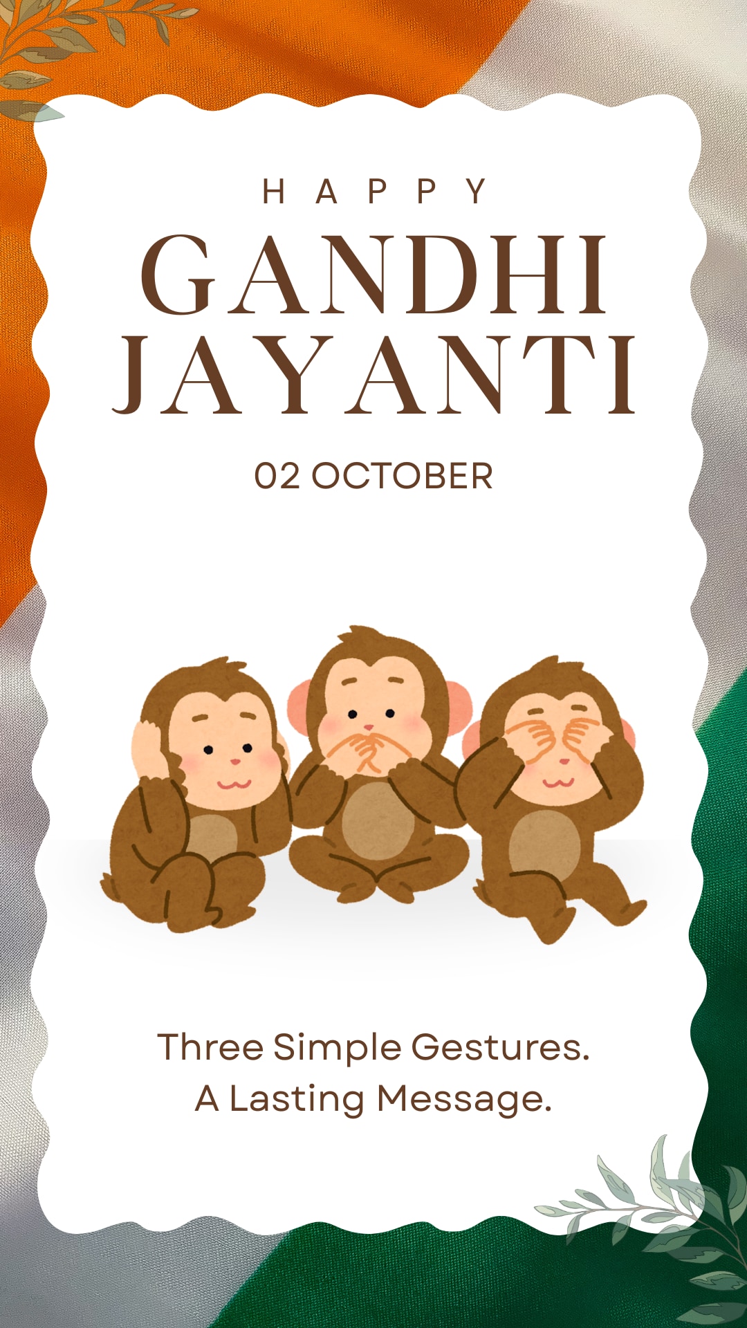 Gandhi advocated the philosophy of 'see no evil, hear no evil, and speak no evil.' (Picture credit: Canva) Gandhi advocated the philosophy of 'see no evil, hear no evil, and speak no evil.' (Picture credit: Canva)