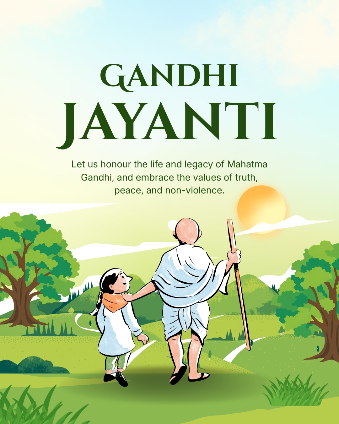 Students can learn the timeless values of non-violence from Mahatma Gandhi. (Picture credit: Canva) Students can learn the timeless values of non-violence from Mahatma Gandhi. (Picture credit: Canva)