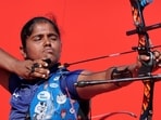 India eye historic women's recurve archery team gold medal