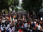 Supporters of Cockroach Janta Party (CJP) attend a protest demanding the resignation of India's Chief Election Commissioner Gyanesh Kumar, in Mumbai, India, October 2, 2026. 
