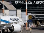 An Israeli airline El Al aircraft is parked on the tarmac at Ben-Gurion Airport near the city of Lod on October 2, 2026. Israel's flag carrier El Al said on October 2 it had cancelled repatriation flights from Dubai, which it had planned due to flydubai suspending service to Tel Aviv following an in-flight attack.