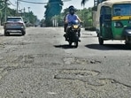 Pitted road conditions compound the distress. (HT)