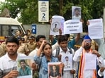 The hunger strike began after 15 days of protests over the September 18 death of a second-year BTech student at IIT Bombay, with students seeking justice and accountability. (Raju Shinde/HT Photo)