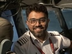 This undated photo released on Israel's Foreign Ministry social media shows Indian Capt. Smit Machchhar in the cockpit of a plane in an unknown location. (Israel's Foreign Ministry via AP)