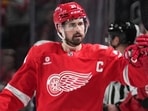 Dylan Larkin is out with an upper-body injury, while his recent situation with the Red Wings led to boos before Detroit’s season opener.. (AP Photo/Paul Sancya, File)(AP Photo/Paul Sancya)