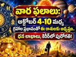 వార ఫలాలు: అక్టోబర్ 4-10 మధ్య గ్రహాల ప్రభావంతో ఈ రాశులకు అదృష్టం.. ధన లాభాలు, కెరీర్‌లో పురోగతి!(AI)