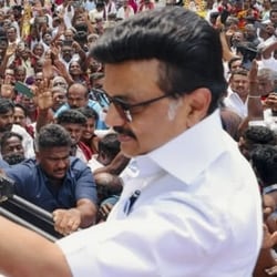 Both Vijay and Stalin held roadshows on Friday, ahead of the October 6 bypolls.