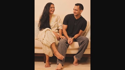 Cult Fit co-founder Rishabh Telang with his wife Astha. (LinkedIn/Rishabh Telang ) Cult Fit co-founder Rishabh Telang with his wife Astha. (LinkedIn/Rishabh Telang )