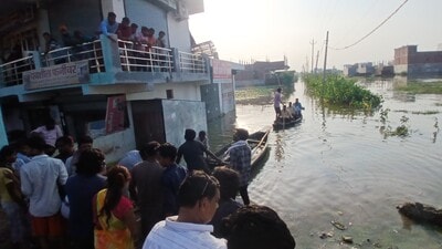 Floodwaters surged back into narrow lanes and modest homes on Friday. (Deepak Gupta/HT Photo) Floodwaters surged back into narrow lanes and modest homes on Friday. (Deepak Gupta/HT Photo)