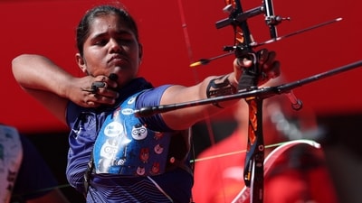 India's Kumkum Anil Mohod in action. (REUTERS)