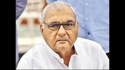 Hooda also criticised the BJP government over inflation and the state’s debt. (HT File) Hooda also criticised the BJP government over inflation and the state’s debt. (HT File)