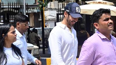 Mumbai, India,Oct. 2_Dino Morea reached EOW office at CP office in Mumbai, India, on Friday, Oct. 2, 2026. (HT Photo / Hindustan Times) Mumbai, India,Oct. 2_Dino Morea reached EOW office at CP office in Mumbai, India, on Friday, Oct. 2, 2026. (HT Photo / Hindustan Times)