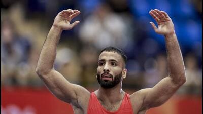 Nagoya: India's Sujeet Kalkal celebrates after winning gold medal in the men's Freestyle 65 kilogram final bout 196 wrestling event in the ongoing Asian Games 2026, in Nagoya, Japan, Friday, Oct. 2, 2026. (PTI Photo/Arun Sharma) (PTI10_02_2026_000289A) (PTI) Nagoya: India's Sujeet Kalkal celebrates after winning gold medal in the men's Freestyle 65 kilogram final bout 196 wrestling event in the ongoing Asian Games 2026, in Nagoya, Japan, Friday, Oct. 2, 2026. (PTI Photo/Arun Sharma) (PTI10_02_2026_000289A) (PTI)