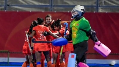 The Indian women's hockey team wins gold at the Asian Games. (PTI)