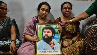 Purnekar’s family has alleged that former Thane mayor Meenakshi Shinde and her husband, Rajendra Shinde, both associated with the Eknath Shinde-led Shiv Sena, were behind his murder (HT Photo) Purnekar’s family has alleged that former Thane mayor Meenakshi Shinde and her husband, Rajendra Shinde, both associated with the Eknath Shinde-led Shiv Sena, were behind his murder (HT Photo)
