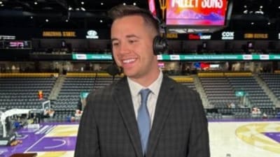 Braiden Bell was fired by the Portland Trail Blazers just hours after they'd hired him as their broadcaster. (X/@brasablazers) Braiden Bell was fired by the Portland Trail Blazers just hours after they'd hired him as their broadcaster. (X/@brasablazers)