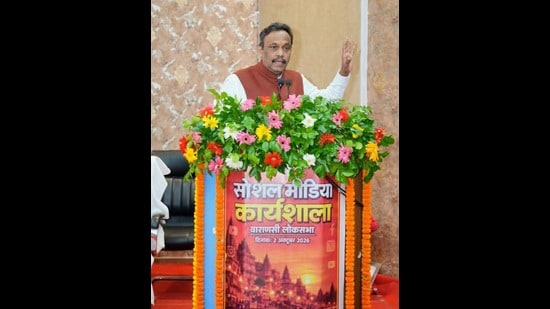 BJP national general secretary and Uttar Pradesh in-charge Vinod Tawde (HT)