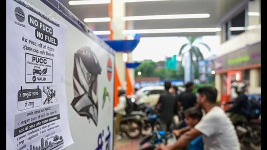 Fuel station workers said motorists have become more aware of the requirement, with many renewing their pollution certificates before arriving at pumps. (Sunil Ghosh)