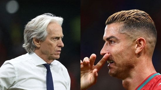 Jorge Jesus stands firm amid Cristiano Ronaldo's controversy. (AFP and Reuters Images)