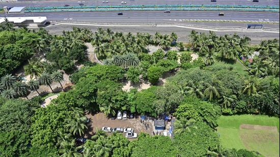 Mumbai, India - Sept. 5, 2026: View of amarsons garden at Breach Candy area in Mumbai, India, on Saturday, September 5, 2026. (Photo by Anshuman Poyrekar/Hindustan Times) (Anshuman Poyrekar/HT Photo)