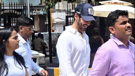 Mumbai, India,Oct. 2_Dino Morea reached EOW office at CP office in Mumbai, India, on Friday, Oct. 2, 2026. (HT Photo / Hindustan Times)