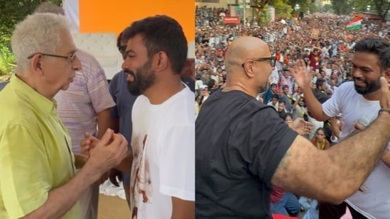 Shabana Azmi, Naseeruddin Shah, Vishal Dadlani attend CJP protest at Shivaji Park as thousands gather.