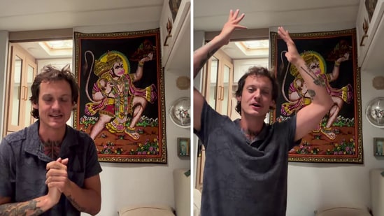 Nick Dearman shared a video that shows him reciting the Hanuman Chalisa.