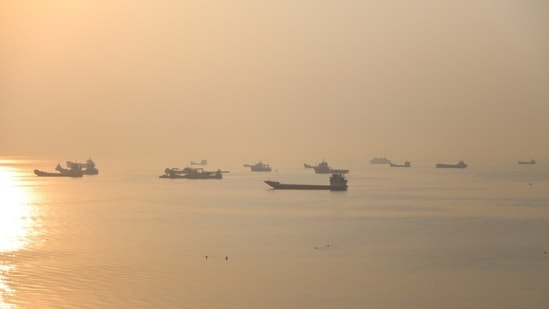 Vessels in the Strait of Hormuz this week.
