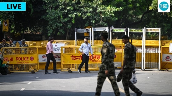 Roads leading to Jantar Mantar are seen closed amid heavy deployment of security personnel ahead of a protest called for October 2 against the functioning of the Election Commission of India (ECI) Roads leading to Jantar Mantar are seen closed amid heavy deployment of security personnel ahead of a protest called for October 2 against the functioning of the Election Commission of India (ECI)