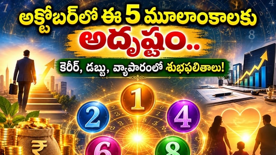 అక్టోబర్లో ఈ 5 మూలాంకాలకు అదృష్టం.. కెరీర్, డబ్బు, వ్యాపారంలో శుభఫలితాలు! (AI)