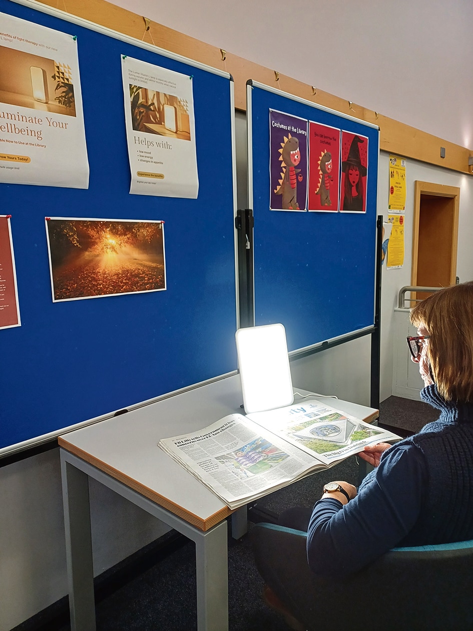 In the dark, drippy months of Irish winters, the Westmeath Libraries’ portable therapy lamps have helped people cope with seasonal gloom. In the dark, drippy months of Irish winters, the Westmeath Libraries’ portable therapy lamps have helped people cope with seasonal gloom.