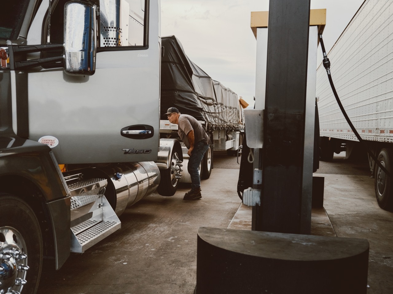 A driver refueling his truck near Missoula, Montana, last month. A driver refueling his truck near Missoula, Montana, last month.