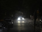 A poorly lit stretch near Lady Shri Ram College (LSR), close to Aastha Kunj park.