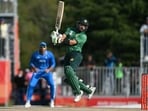 Pakistan's Sahibzada Farhan reacts after getting hit with the ball during the men's cricket final match between Pakistan and India during the 2026 Asian Games at the Korogi Athletic Park in Nisshin on October 3 Pakistan's Sahibzada Farhan reacts after getting hit with the ball during the men's cricket final match between Pakistan and India during the 2026 Asian Games at the Korogi Athletic Park in Nisshin on October 3