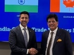 Canada’s Minister of International Trade Maninder Sidhu at this meeting with Commerce and Industry Minister Piyush Goyal in Milwaukee. ((Maninder Sidhu-X)