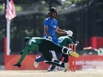 Abhishek Sharma was dismissed for 61 off 28