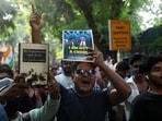 Supporters of India's Cockroach Janta Party (CJP) attend a protest demanding the resignation of Chief Election Commissioner Gyanesh Kumar, at Shivaji Park in Mumbai, India, October 2, 2026. (REUTERS)