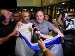Yaniv Hayun, one of the men who helped incapacitate the attacker on the FlyDubai aircraft bound for Israel from the United Arab Emirates.(REUTERS)