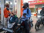 The attendants said checking vehicles was causing long queues, disputes and losses for petrol pump owners. (Sunil Ghosh/HT PHOTO)