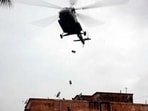 The man was allegedly struck by relief material dropped from an IAF helicopter in Saran (Representative photo)