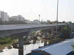 The nearly 1-km ROB is likely to open within days, completing 13.5-km IIM Road-Samta Mulak stretch. (Deepak Gupta/HT)