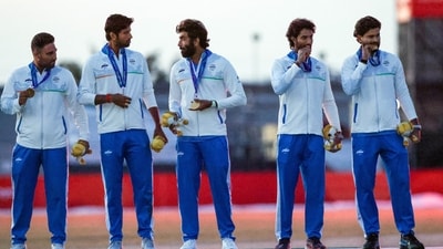 The Indian team with the gold medal. (Avinash Sharma) The Indian team with the gold medal. (Avinash Sharma)