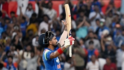 KL Rahul gave India a flying finish, bringing up his ninth ODI century before taking the attack to the bowlers in the final stages to power India past 350. (ANI) KL Rahul gave India a flying finish, bringing up his ninth ODI century before taking the attack to the bowlers in the final stages to power India past 350. (ANI)