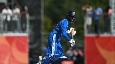 Tilak Varma gave India a powerful finish in the game against Pakistan. (AFP) Tilak Varma gave India a powerful finish in the game against Pakistan. (AFP)