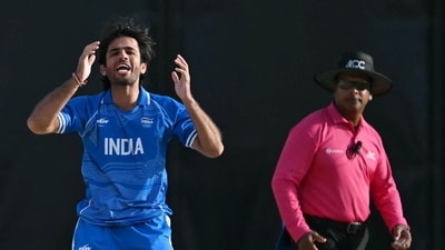 Ravi Bishnoi gave away 44 runs in the match against Pakistan in Asian Games final. (AFP) Ravi Bishnoi gave away 44 runs in the match against Pakistan in Asian Games final. (AFP)
