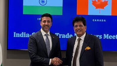 Canada’s Minister of International Trade Maninder Sidhu at this meeting with Commerce and Industry Minister Piyush Goyal in Milwaukee. ((Maninder Sidhu-X) Canada’s Minister of International Trade Maninder Sidhu at this meeting with Commerce and Industry Minister Piyush Goyal in Milwaukee. ((Maninder Sidhu-X)
